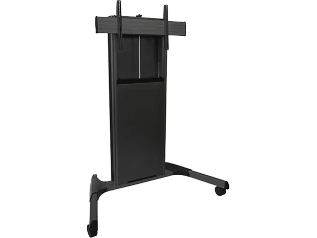 Black height-adjustable accessory shelf for FUSION carts and stands