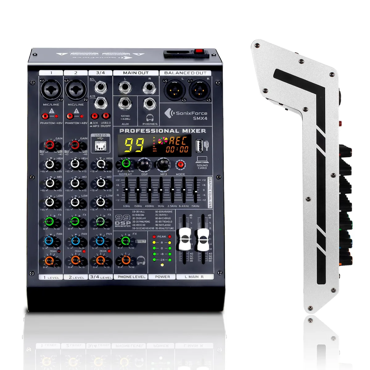 SonixForce SMX4 4-Channel Mixer 99 DSP Effects Pro Sound — product photo