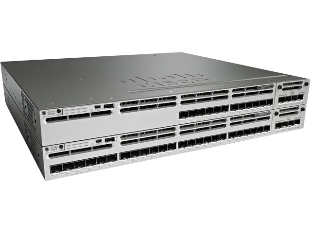 Cisco Systems, Inc. Cisco Systems, Inc. WS-C3850-12S-E 12-port Gigabit SFP network switch — product photo