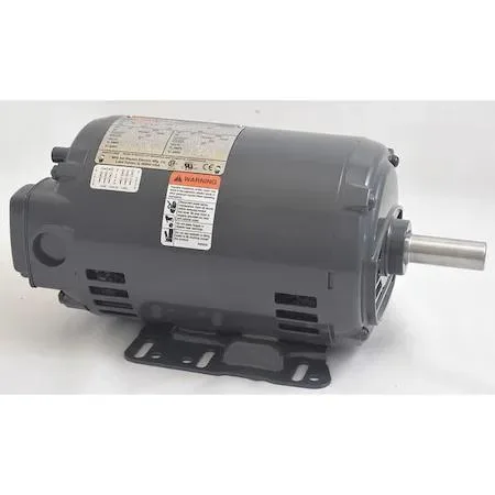 Dayton three-phase motor, steel frame, open drip proof enclosure, rigid base mounting