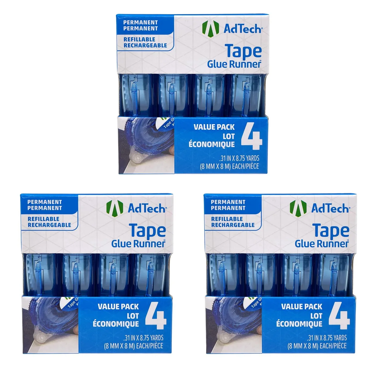 Adtech Permanent Glue Runner 35 Yards 3-Pack Blue — product photo