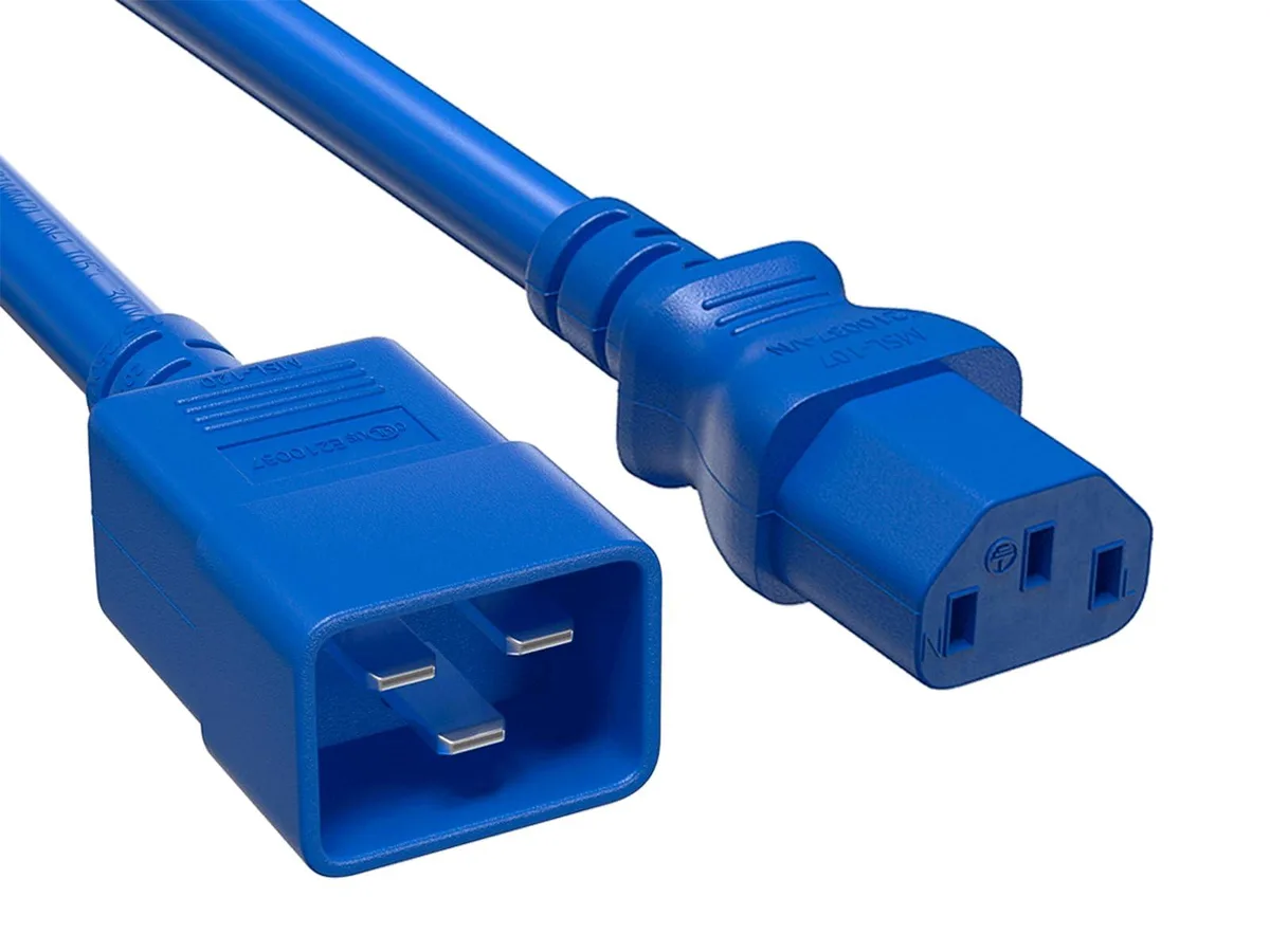 Cable Leader Cable Leader 6ft C20 to C13 14AWG 15A 250V Blue Power Extension Cord — product photo