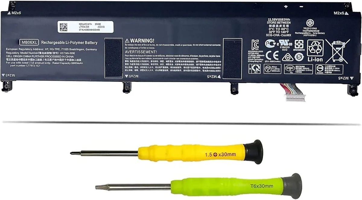 NShi NShi MB06XL 83Wh 6880mAh 11.58V laptop battery — product photo