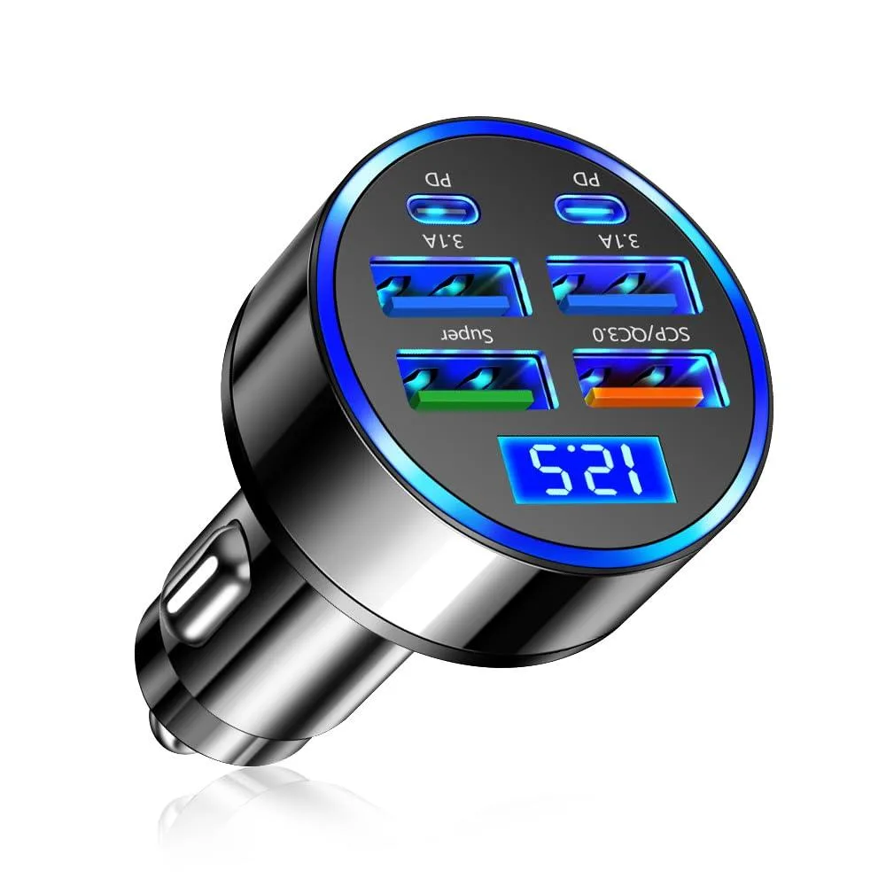 No Sew No Sew WGS-G40 6-Port Car Charger 27W USB Charger — product photo