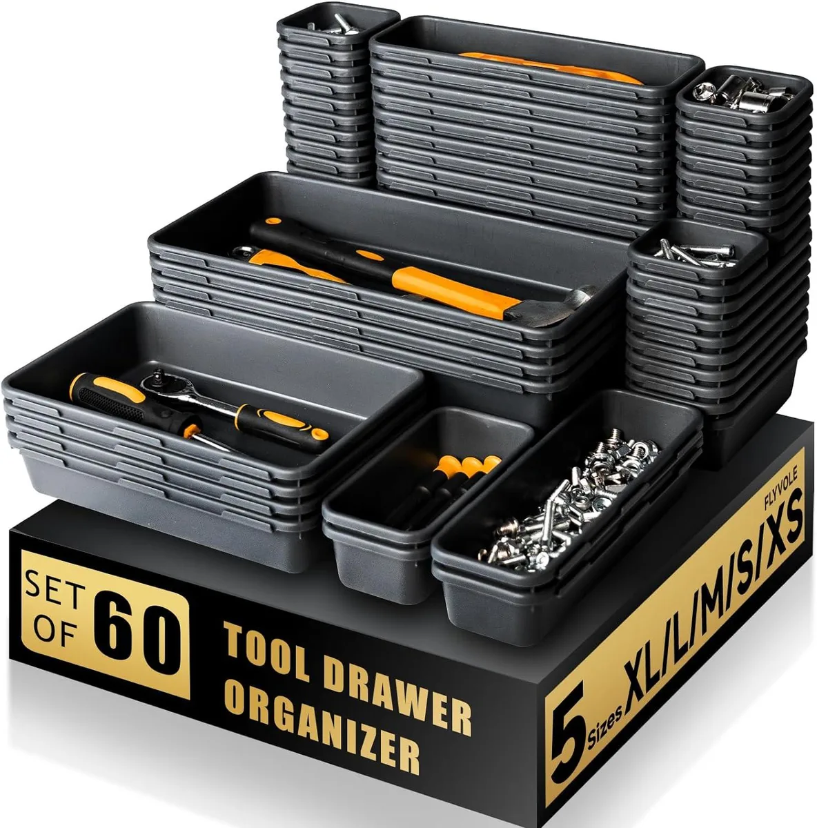 BFKK BFKK 60-Piece Tool Storage Organizer Tray Set — product photo