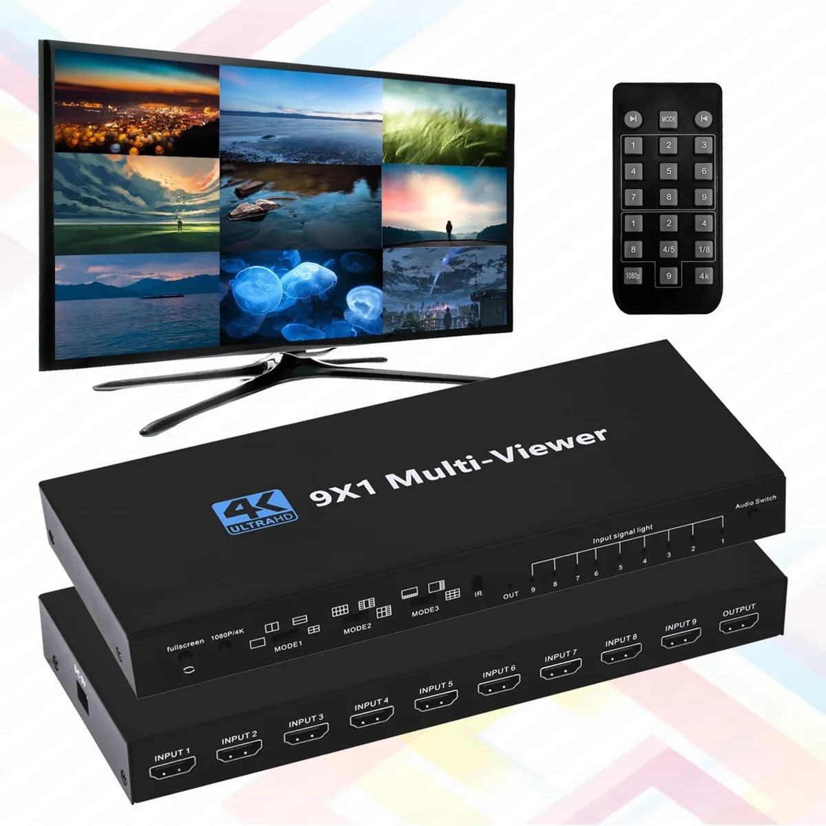 Jansicotek Jansicotek OZQF-1 9x1 HDMI Multiviewer Switch — product photo