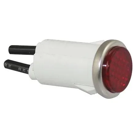 Red flush panel light with stainless steel bezel and polycarbonate lens
