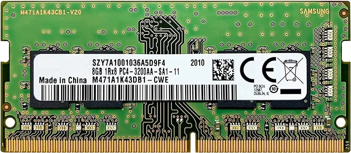 SAMSUNG SAMSUNG 8GB DDR4 3200MHz SODIMM CL22 1.2V 260-Pin M471A1K43DB1-CWE — product photo
