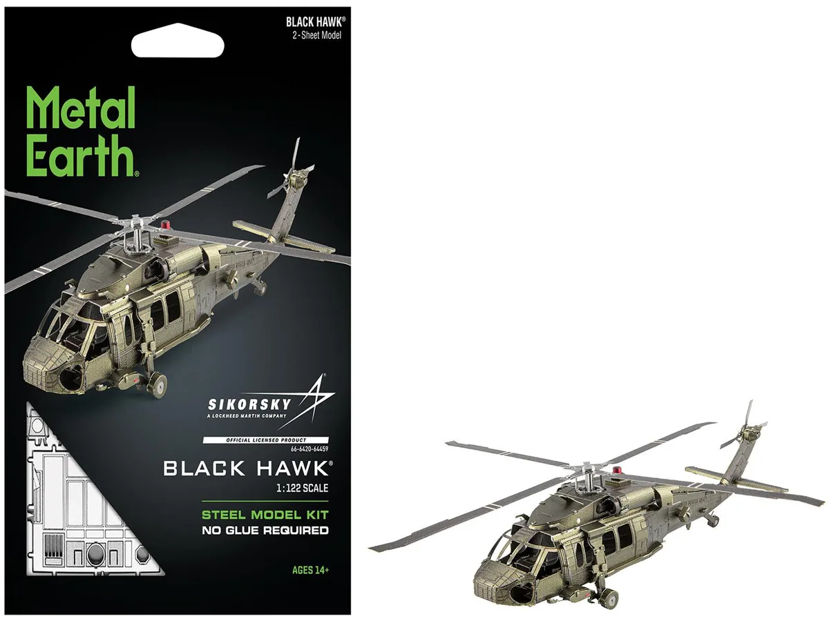 Metal Earth Metal Earth Sikorsky UH-60 Black Hawk "United States Army" Steel Model Kit 91 parts Moderate Difficulty — product photo