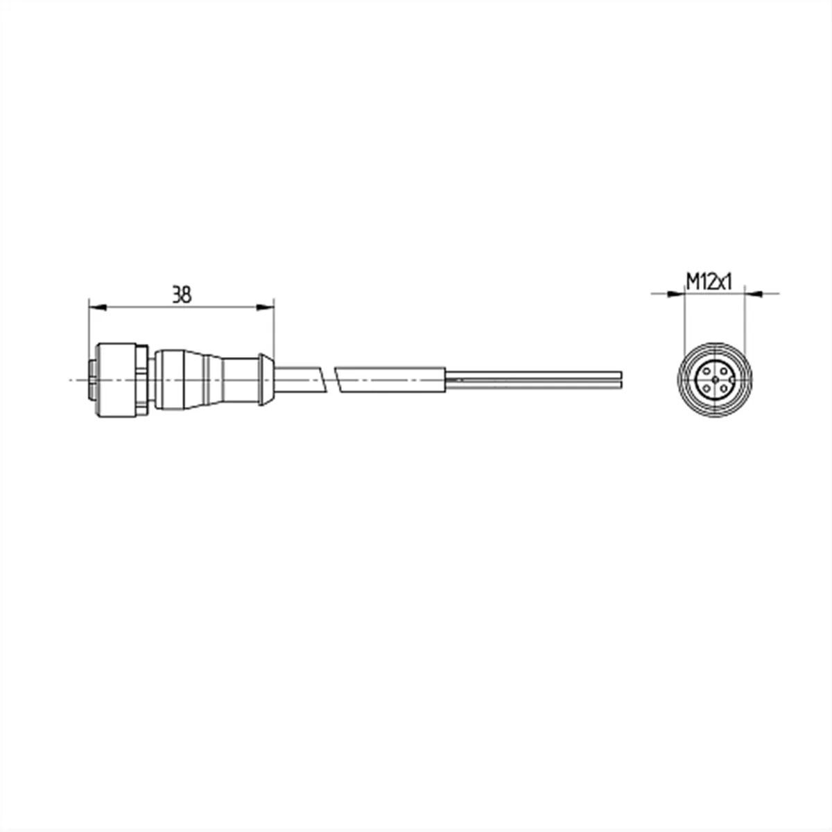 Wenglor Wenglor S23-10M connecting line 10 m M12 4-pin IP67 — product photo