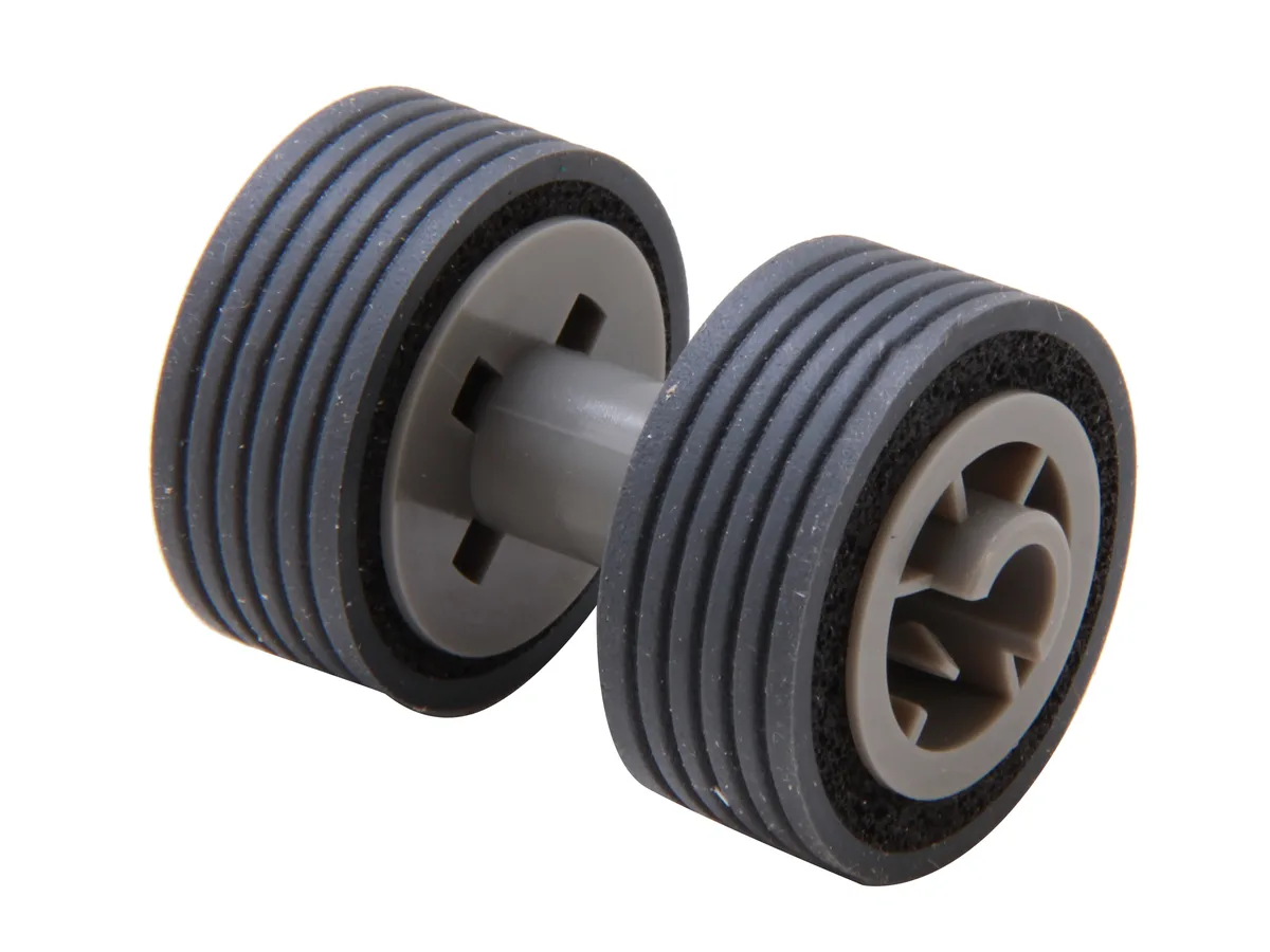 Black cylindrical brake roller for Fujitsu fi-6130 and fi-6140 scanners