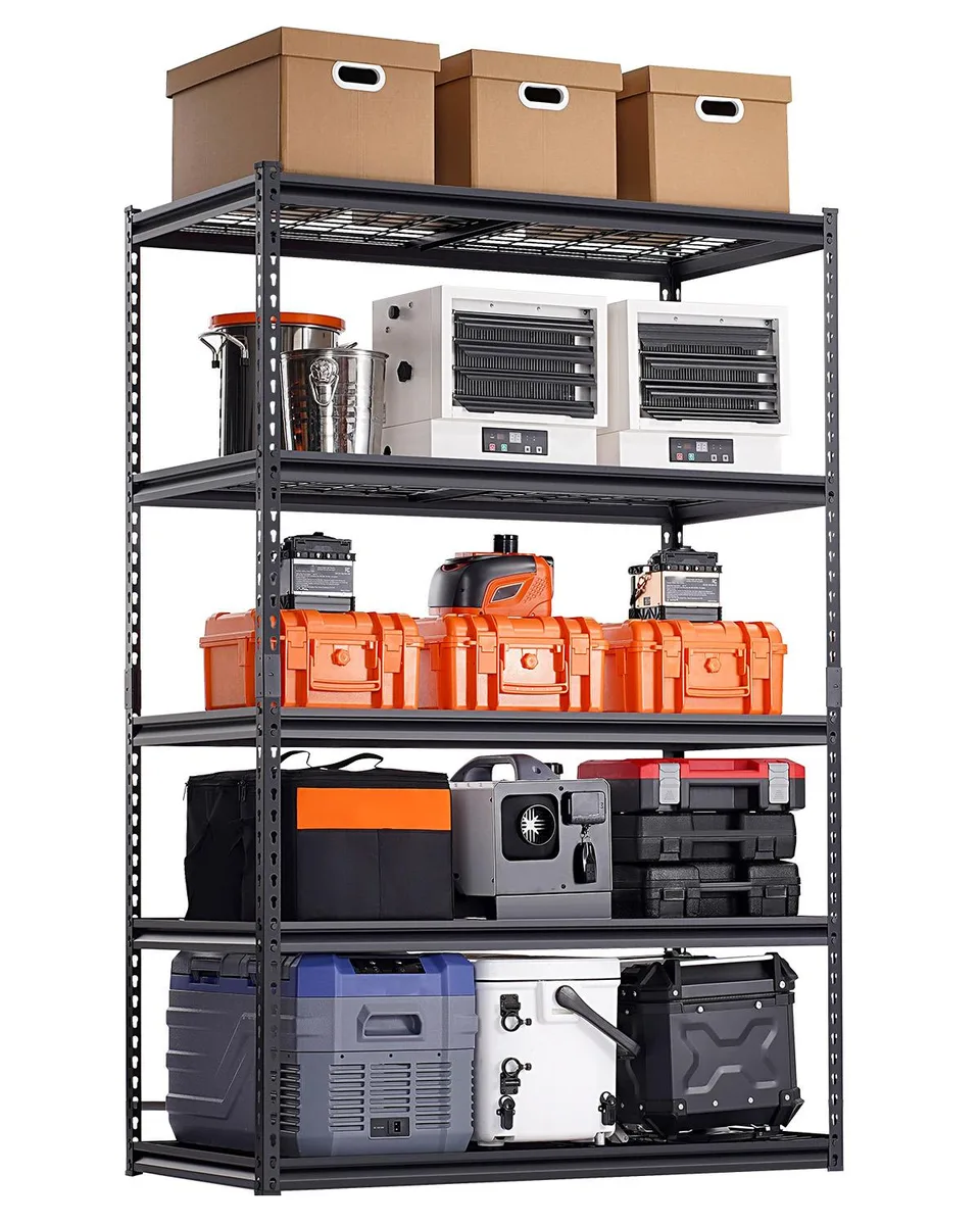 VEVOR VEVOR 5-Tier Storage Shelves 24" D x 48" W x 72" H 3000 lbs Black — product photo