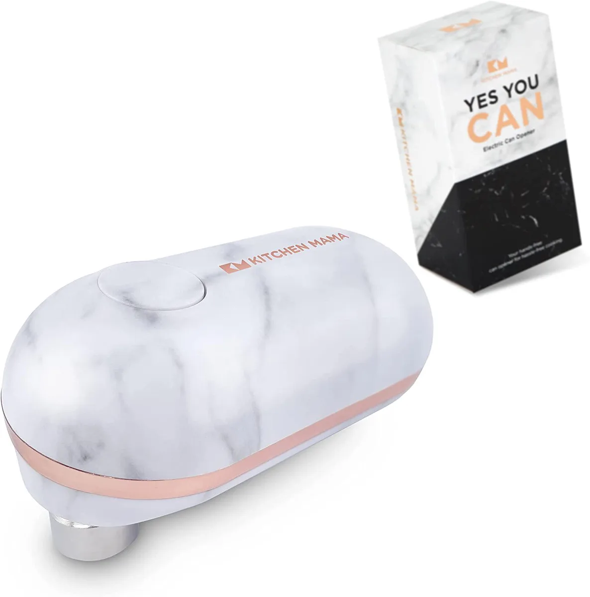 KITCHEN MAMA KITCHEN MAMA Mini Battery-Operated Can Opener Marble White — product photo