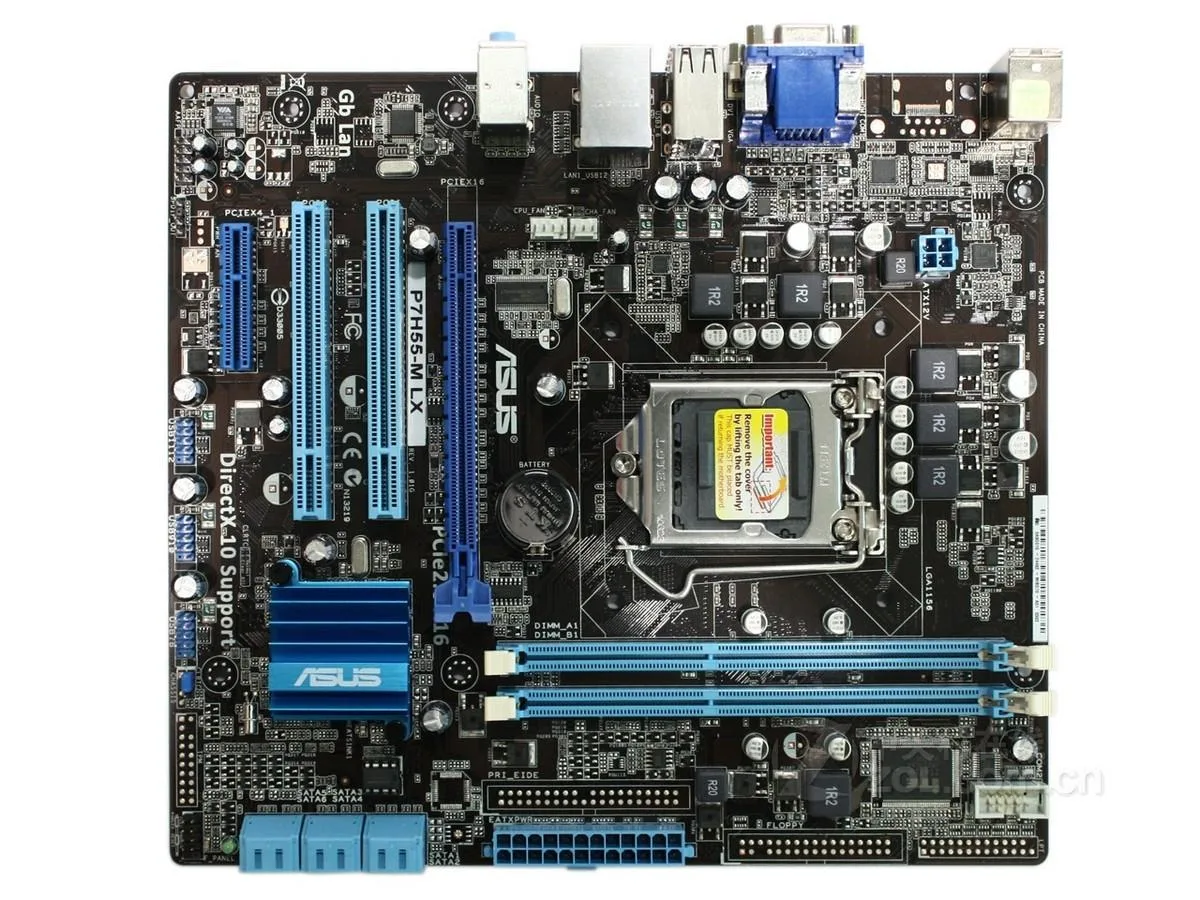 ASUS ASUS P7H55-M LX Intel H55 DDR3 8GB Micro ATX Motherboard — product photo