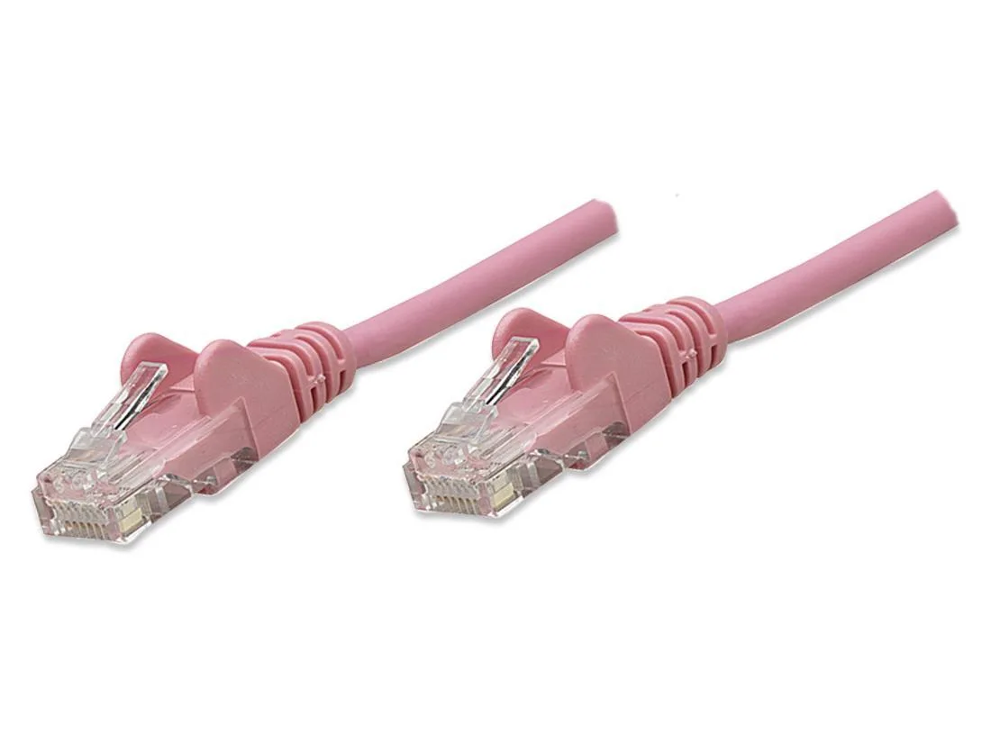 Intellinet Network Solutions Intellinet Network Solutions 392808 Cat6 UTP RJ45 network ethernet cable 5.0 m 14 ft Pink — product photo