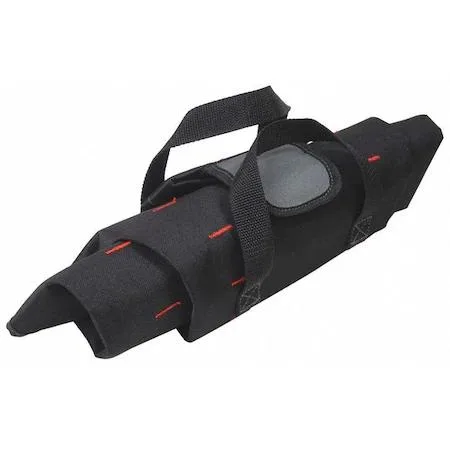 Black polyester wrench roll with 15 pockets and hook-and-loop closure