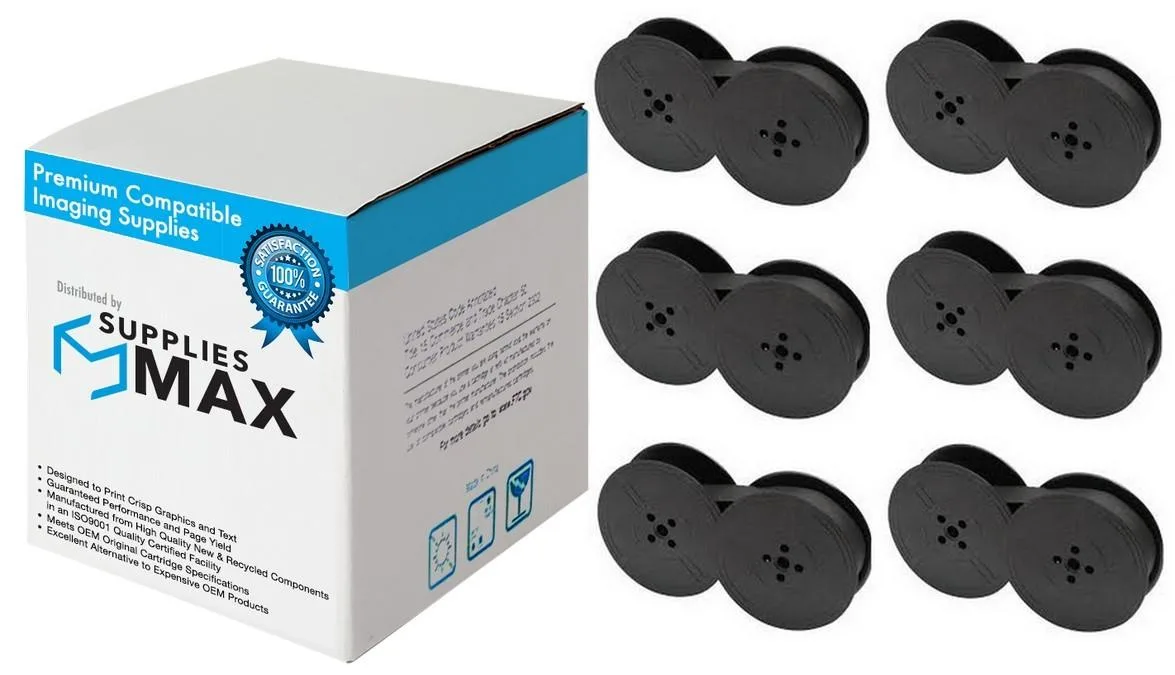 SuppliesMax SuppliesMax Swintec 310 Black Typewriter Ribbon 6/Pack — product photo