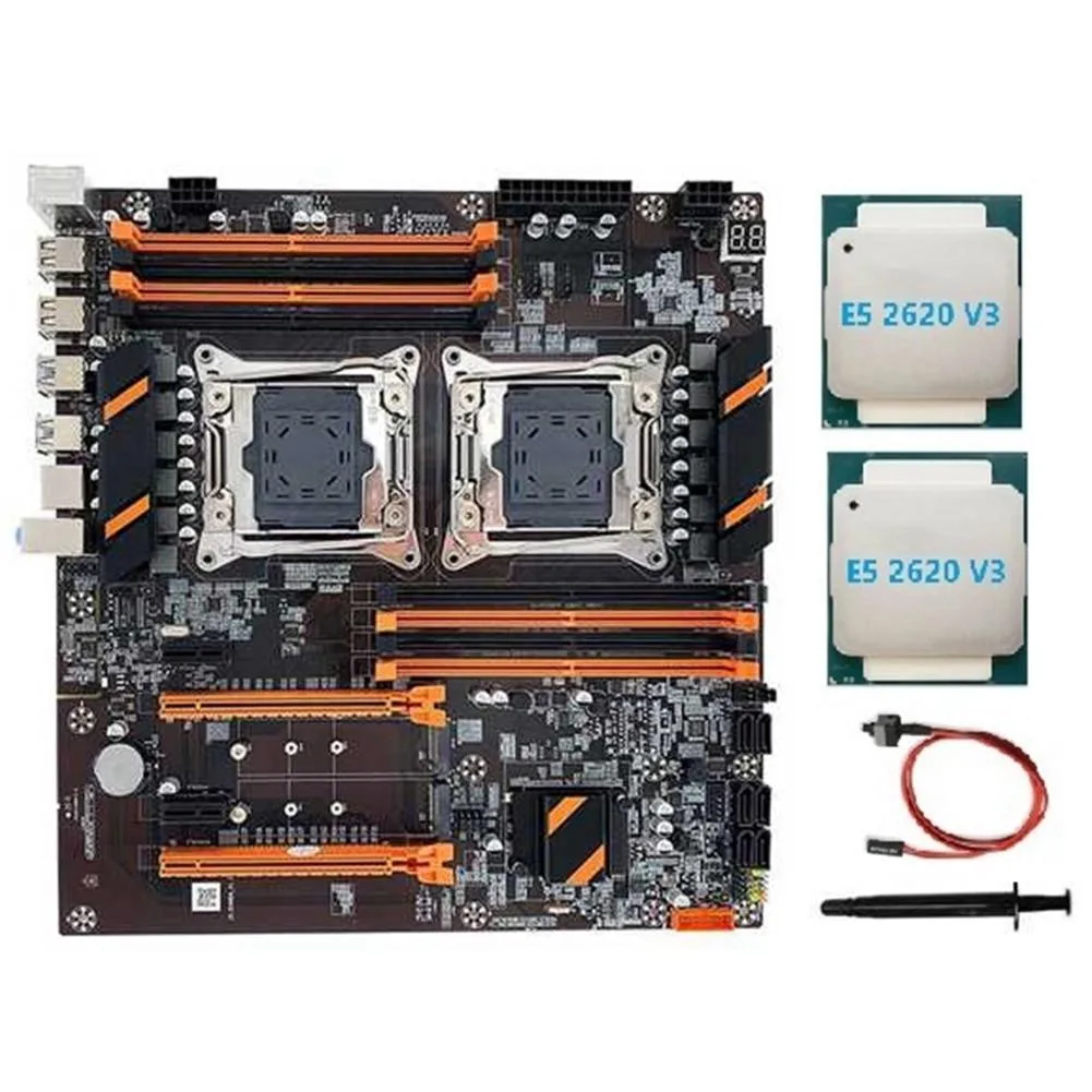 YINGHUA YINGHUA X99 Dual CPU Server Motherboard LGA2011 2×E5-2620 V3 — product photo