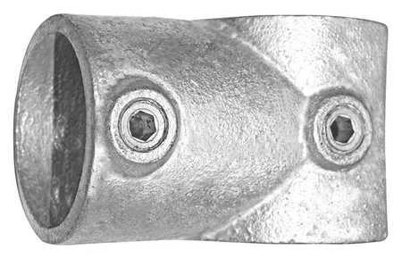 Gray cast iron tee fitting with zinc plating, two inch pipe size