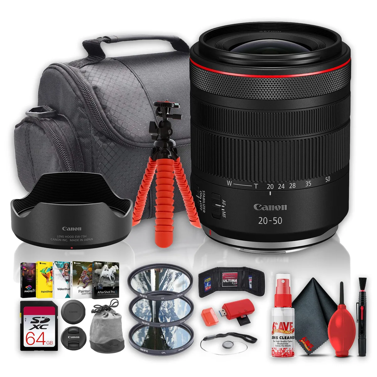 Canon Canon RF 20-50mm f/4 L IS USM PZ Lens + 64GB Card — product photo