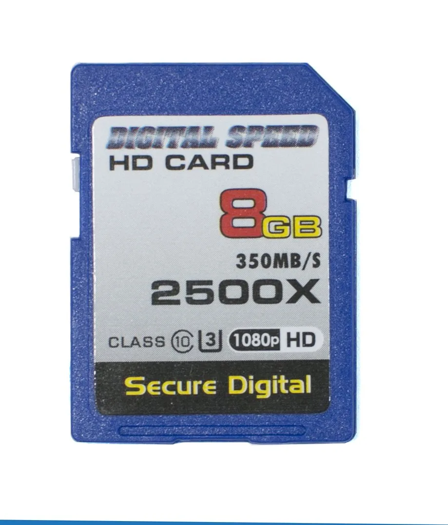 Digital Speed Digital Speed 2500X 8GB 350MB/s SDHC Class 10 memory card — product photo