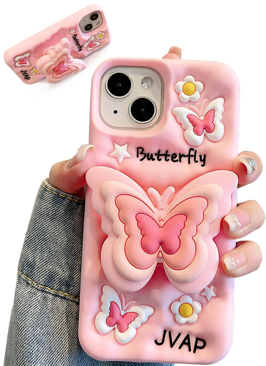 SOEWIOU SOEWIOU 3D-Pink case for iPhone 16, 2.76 x 5.9 in — product photo