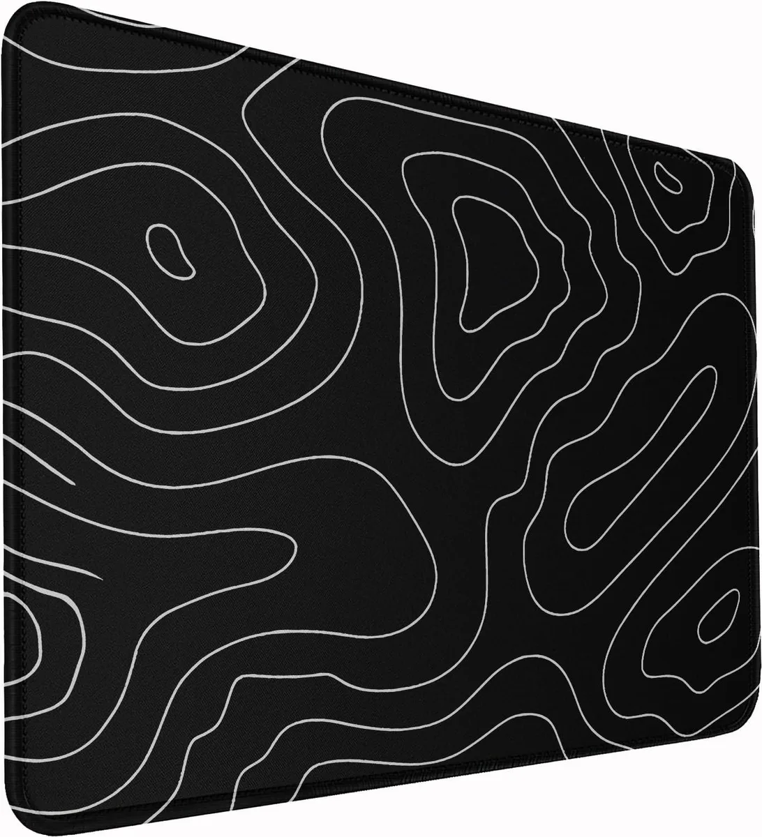 Hsmienk Mouse Pad 370×295×3 mm Black White — product photo