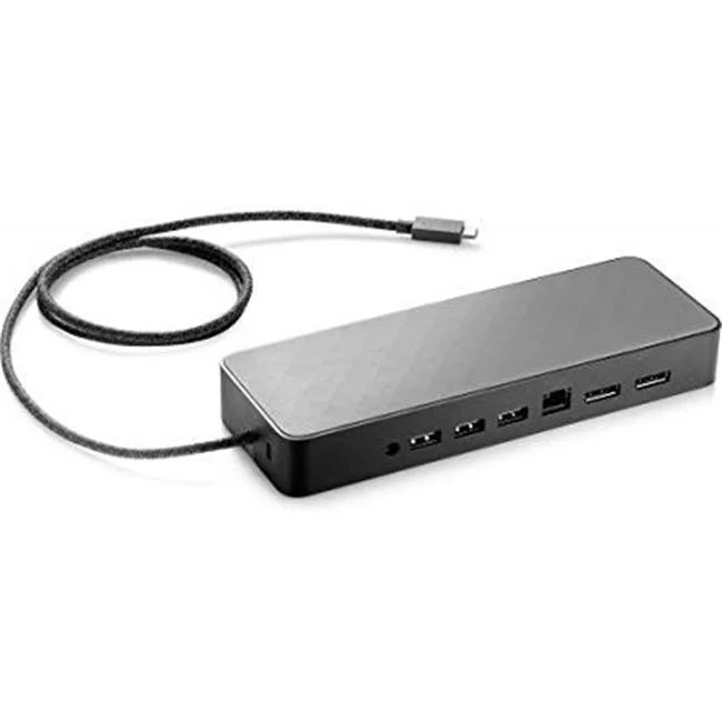 HP HP 2UF95UT#ABA USB-C Docking Station with 4.5 mm Adapter, Black — product photo