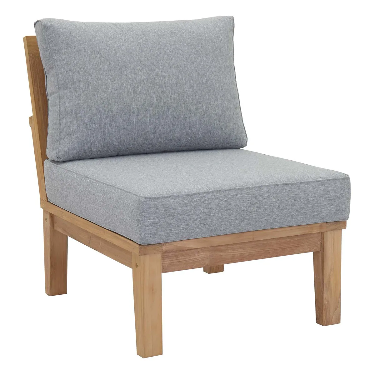 Modway Furniture Modway Furniture Marina Armless Teak Sofa Natural Gray — product photo