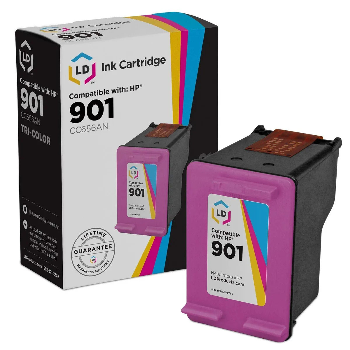 LD Products LD Products HP 901 CC656AN Color Ink Cartridge 360 Pages — product photo