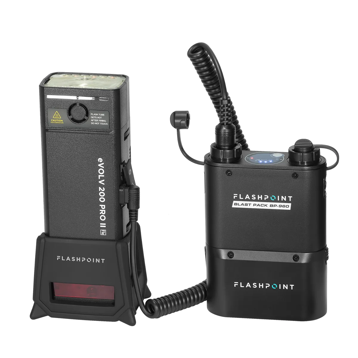 Flashpoint Brand Flashpoint eVOLV 200 Pro II TTL Pocket Flash Kit BP-960 Blast Pack — product photo
