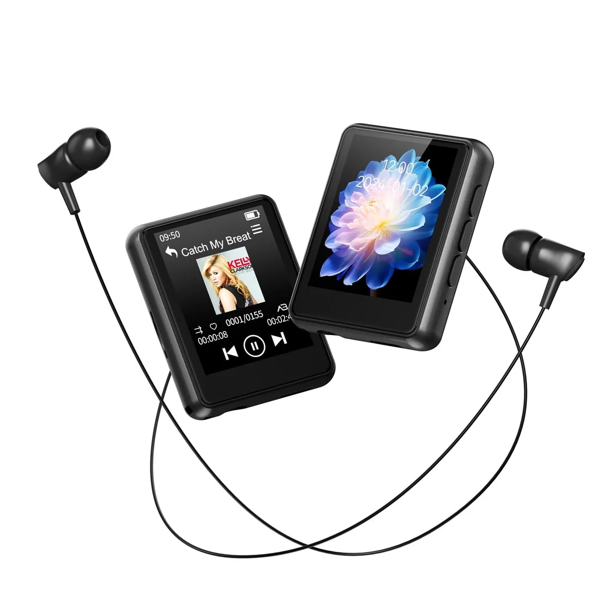  PINHUI 64GB MP3 Player Bluetooth 5.3 1.8" Touch Screen Black — product photo
