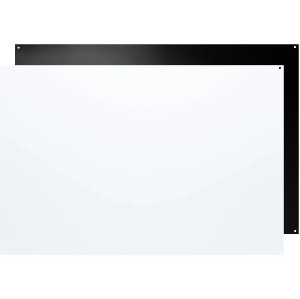 A 30 by 24 inch black and white reversible backsplash plate