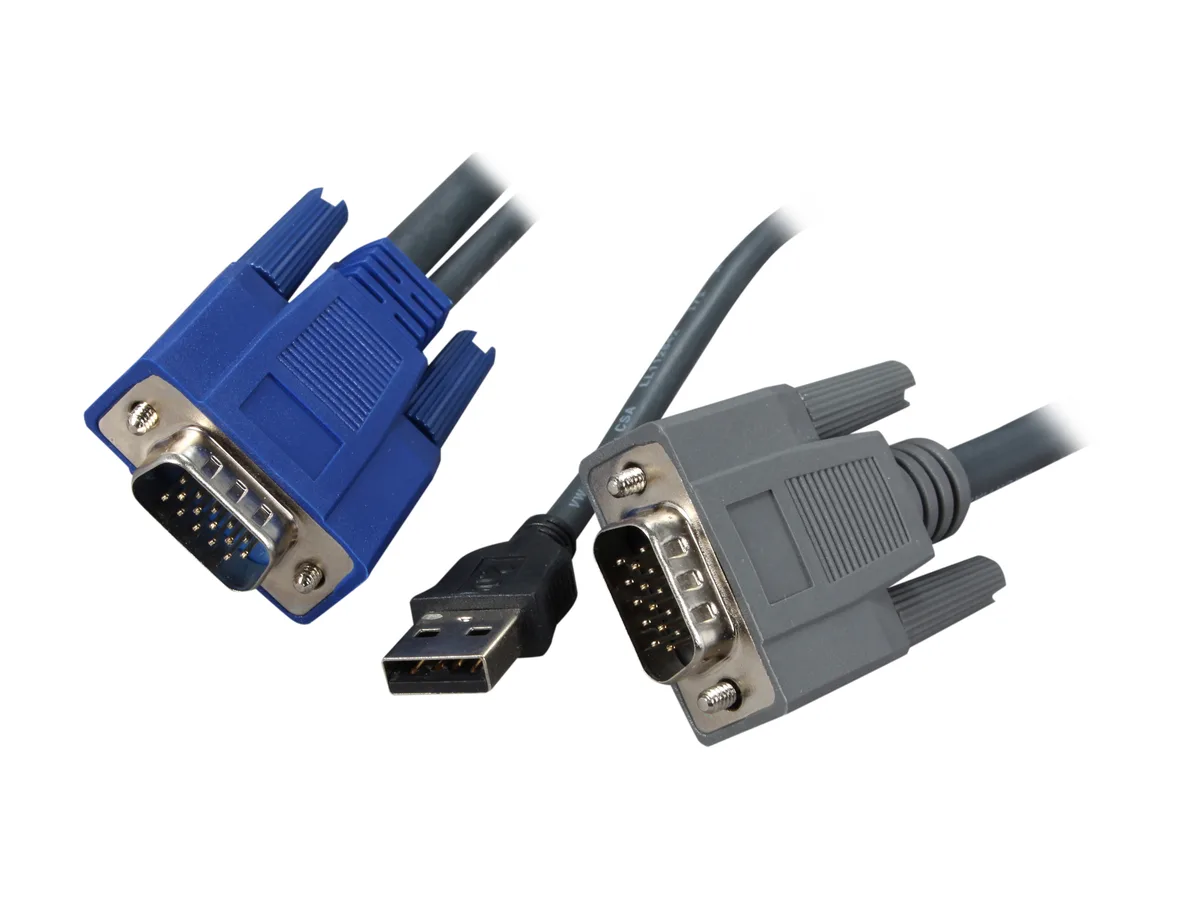 STARTECH STARTECH SVUSBVGA6 6 ft Ultra-Thin 2-in-1 KVM Cable — product photo