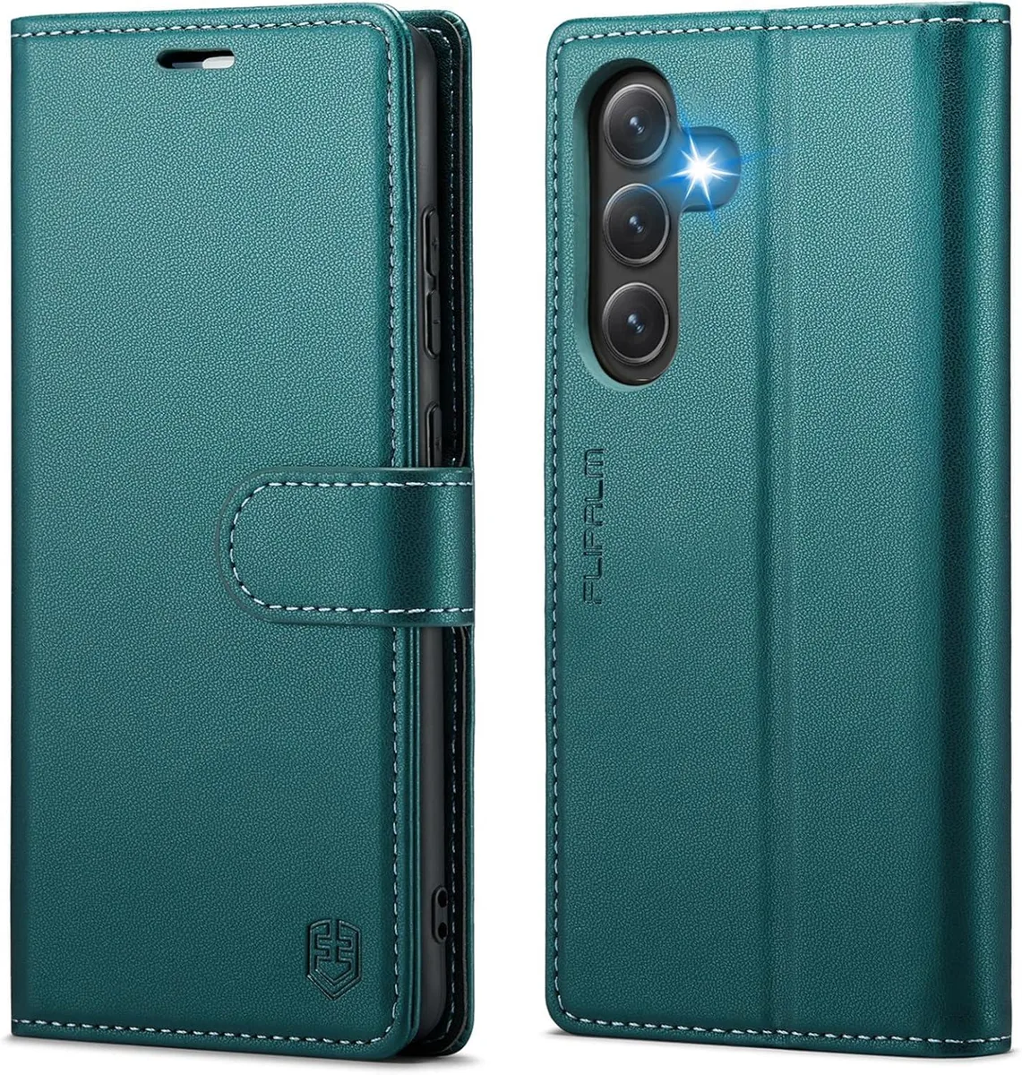 TAURKENAM TAURKENAM Samsung Galaxy S23 FE Wallet Case Blue-Green — product photo