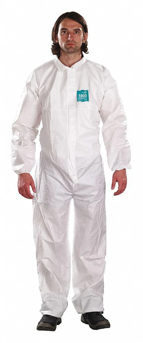 ANSELL ANSELL WH18-B-92-103-04 Collared Coveralls L White Microporous Laminate personal protective equipment — product photo