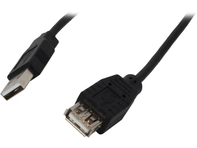 Nippon Labs Nippon Labs USB-10-MF-BK-2P 10 ft USB 2.0 A Male to A Female extension cable 2 pack — product photo