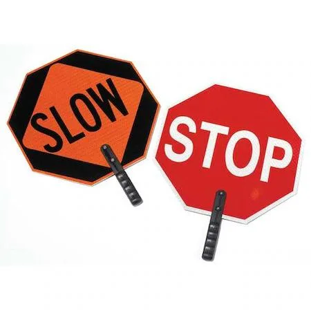 Cortina Companies Cortina Companies 03-852 Stop/Slow Paddle Sign 18 in — product photo