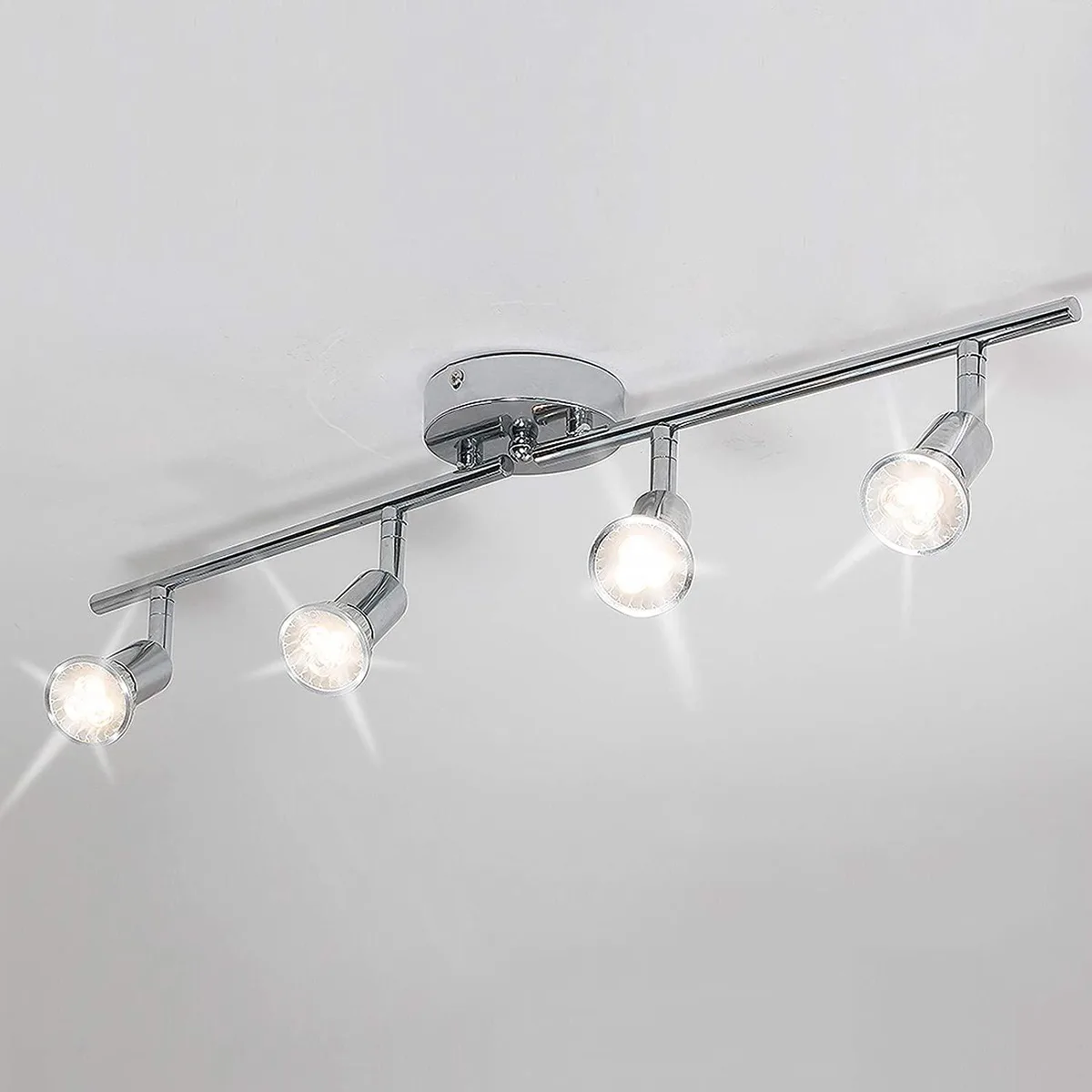 Garwarm Garwarm Modern 4-Light Flush Mount Track Kit Chrome 4×GU10 400 lm 6500 K — product photo