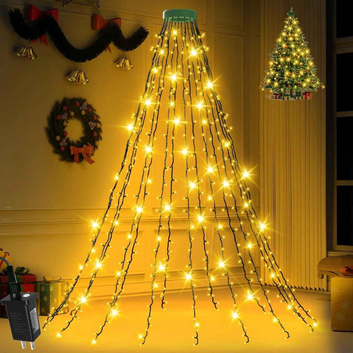 BFKK BFKK 400 LED Christmas Tree Lights 16 Strings 6.6FT Warm White — product photo