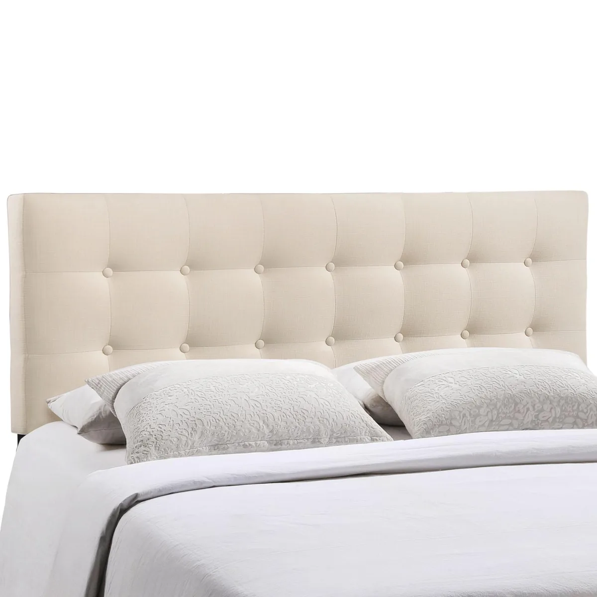 Modway Furniture Modway Furniture Emily King Upholstered Fabric Headboard Ivory 78.5"W — product photo