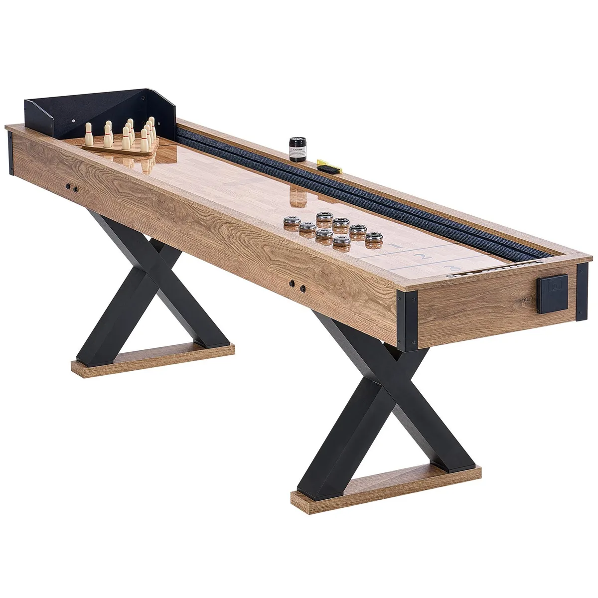 VEVOR VEVOR Shuffleboard Table 9 ft 2 in 1 Bowling Combo 8 Pucks 176.4 lbs — product photo