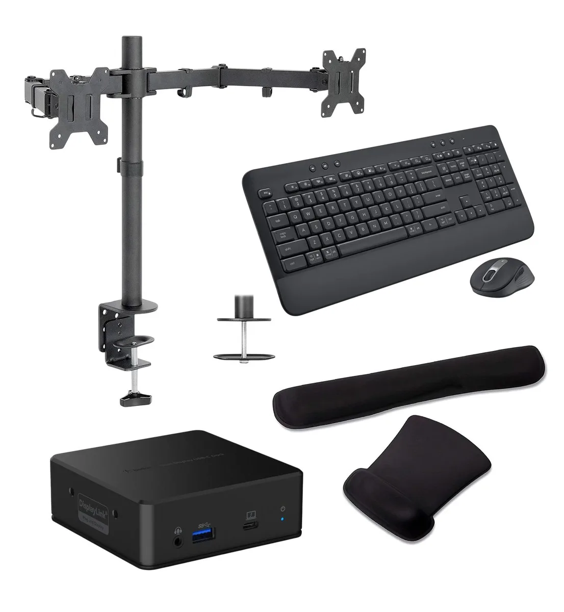 Belkin Belkin Connect USB-C 85W Dock Bundle with MK650 Keyboard Mouse Dual Monitor Stand — product photo