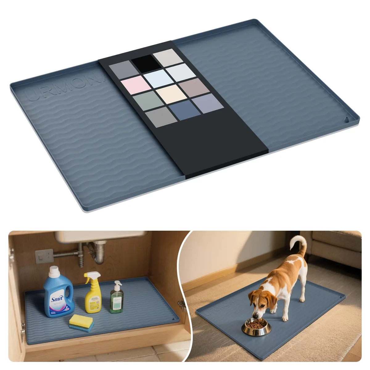  URMONA Under Sink Mat 31'' x 22'' Dark Grey — product photo