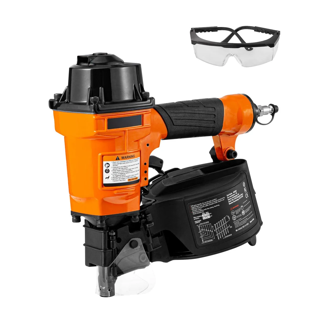 VEVOR VEVOR MCN55 15° Coil Siding Nailer 1-2¼ in 70-120 PSI — product photo
