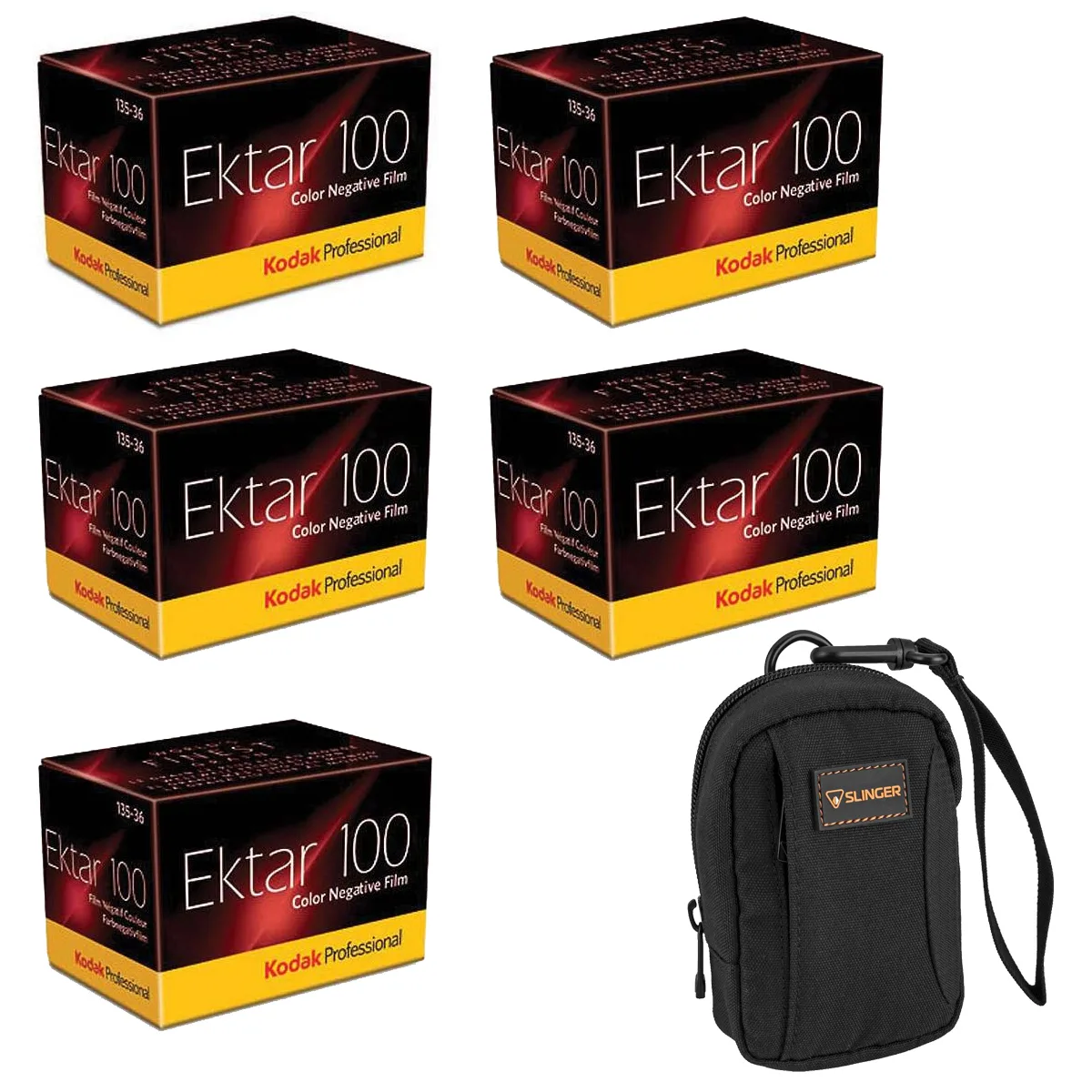Kodak Kodak Ektar 100 35mm Color Negative Film 5-Pack with Camera Bag #6031330K — product photo