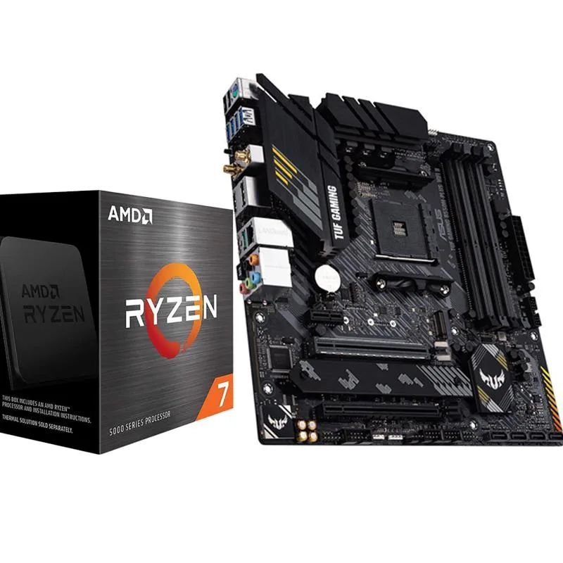 ASUS ASUS TUF GAMING B550M-PLUS WIFI II AMD motherboard with Ryzen 7 5700X — product photo