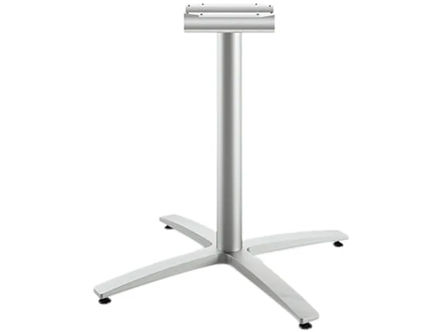 Silver X-base table base, 29.50 inches high
