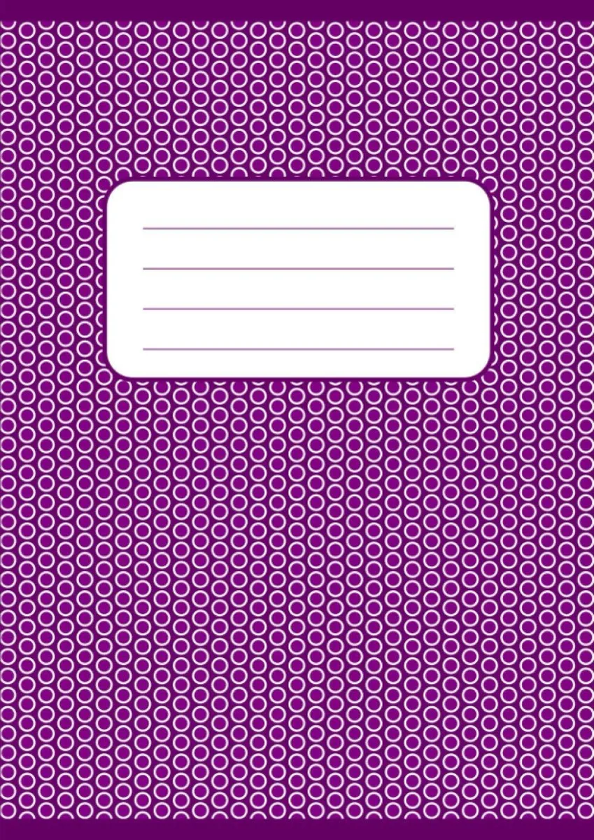  Majosta A4 Half Blank Half Lined Exercise Book Purple Dots 150 Pages 90 gsm — product photo