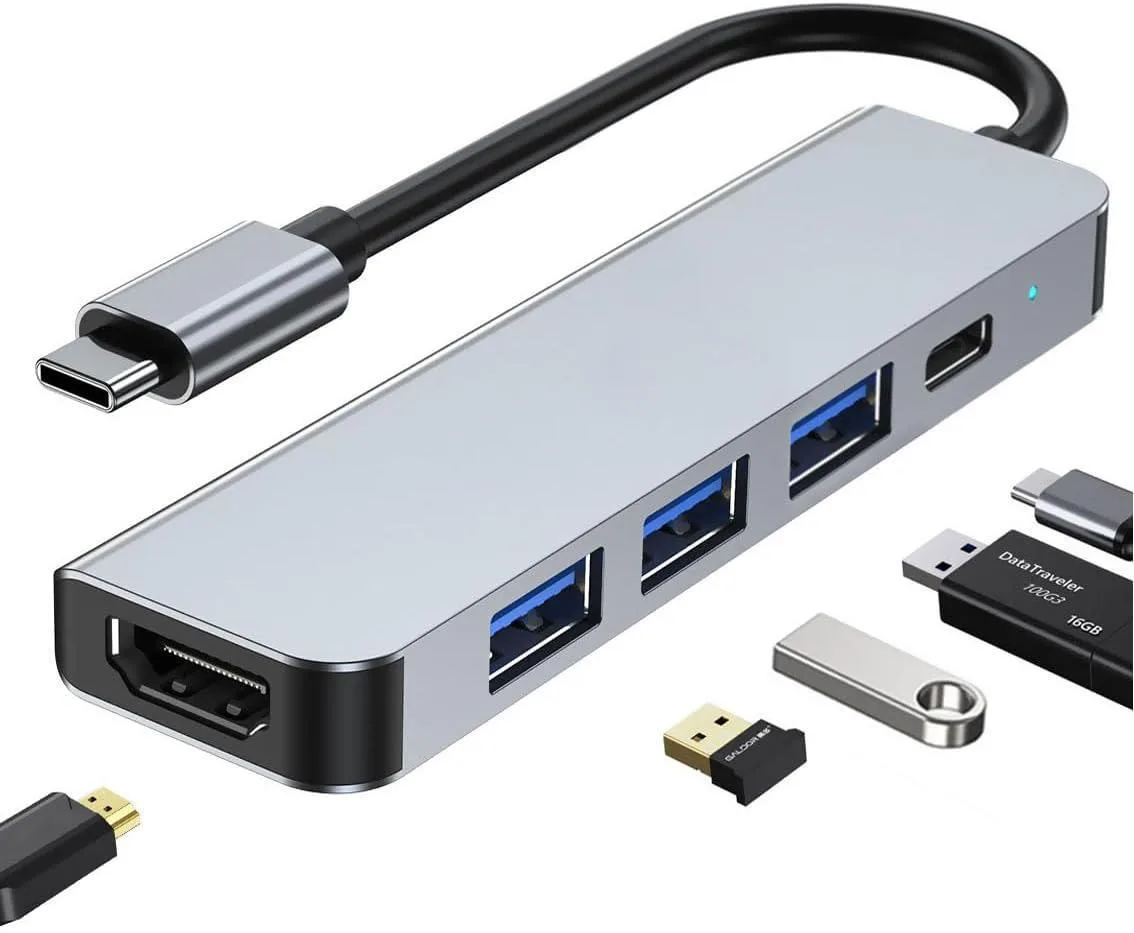 WRIARICH WRIARICH BYL-2008U3 USB C hub 4K HDMI 3×USB 3.0 100W PD — product photo